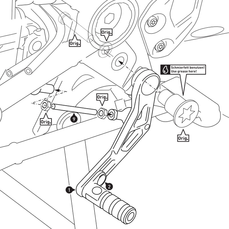 PALANCA DE CAMBIO SW-MOTECH BMW FSC.07.781.10001