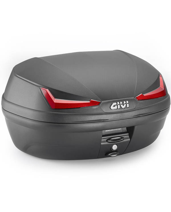 BAUL GIVI E455N SIMPLY IV MONOLOCK CATADIOPTICO ROJO