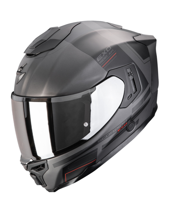 CASCO SCORPION EXO-1500 AIR DUAL SILVER MATT/BLACK/RED