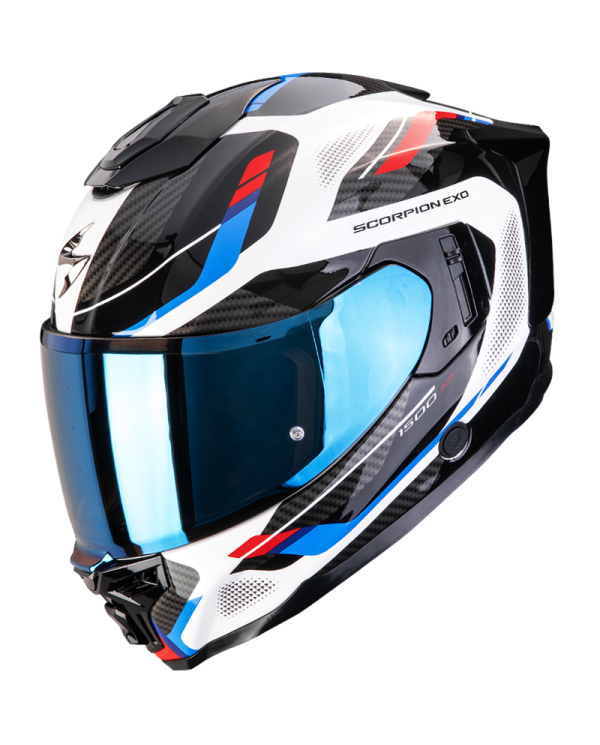 CASCO SCORPION EXO-1500 AIR SLEEK WHITE/RED/BLUE