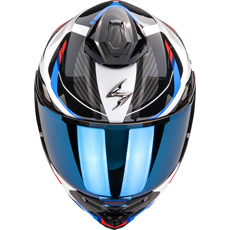 CASCO SCORPION EXO-1500 AIR SLEEK WHITE/RED/BLUE