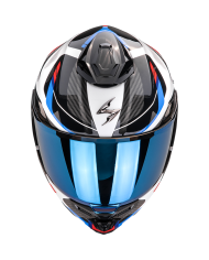 CASCO SCORPION EXO-1500 AIR SLEEK WHITE/RED/BLUE
