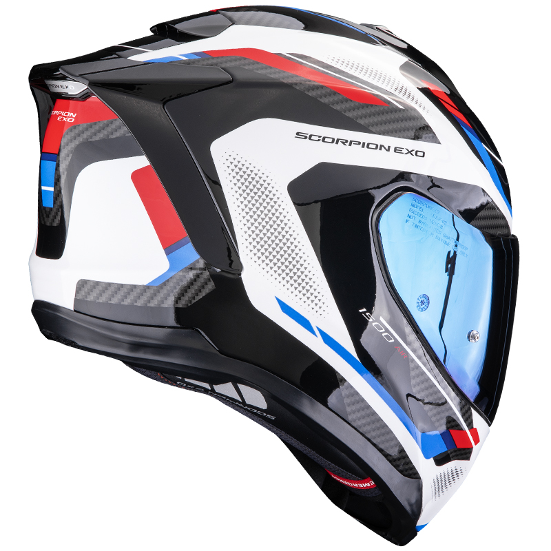 CASCO SCORPION EXO-1500 AIR SLEEK WHITE/RED/BLUE