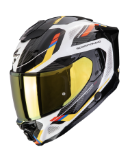CASCO SCORPION EXO-1500 AIR SLEEK WHITE/BLUE/YELLOW