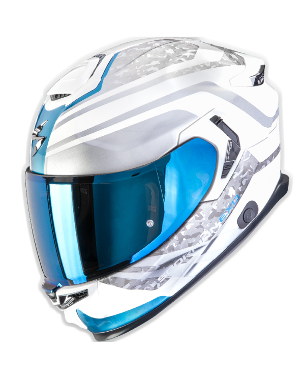 CASCO SCORPION EXO-GT SP AIR ARTEN WHITE/BLUE