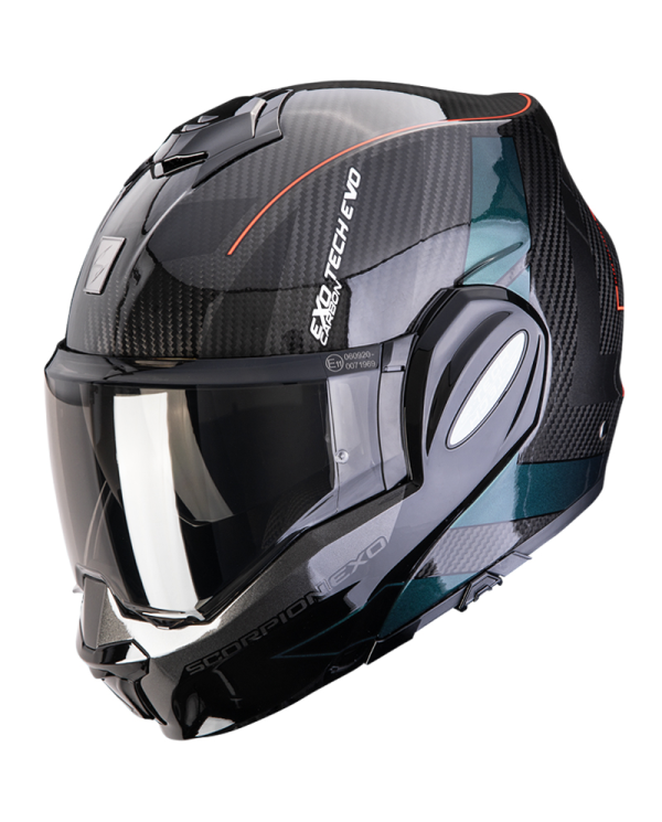 CASCO SCORPION EXO-TECH EVO CARBON CAD BLACK/GREEN