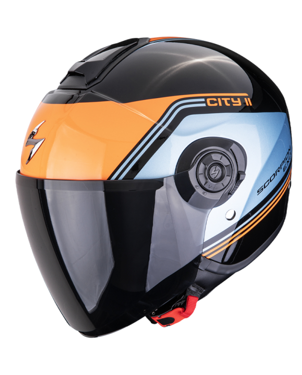 CASCO SCORPION EXO-CITY II VITA BLACK/BLUE/ORANGE