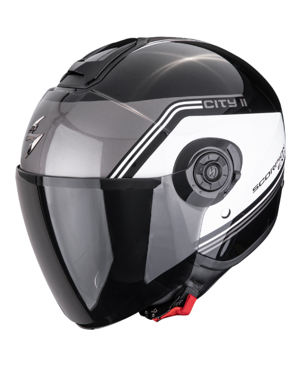 CASCO SCORPION EXO-CITY II VITA BLACK METAL/WHITE