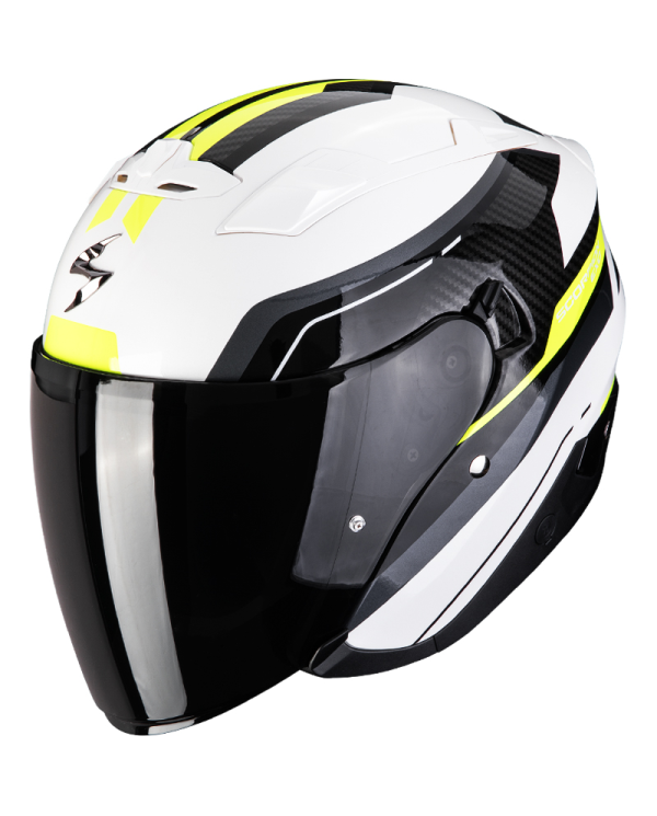 CASCO SCORPION EXO-230 HIPE WHITE/BLACK/YELLOW FLUO