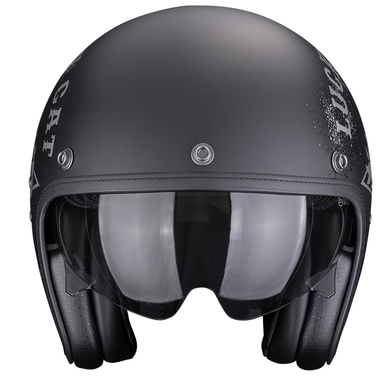 CASCO SCORPION BELFAST EVO HANGAR BLACK/SILVER MATT | Cascos Jet de moto | %brands%
