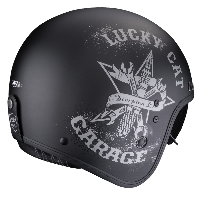 CASCO SCORPION BELFAST EVO HANGAR BLACK/SILVER MATT | Cascos Jet de moto | %brands%