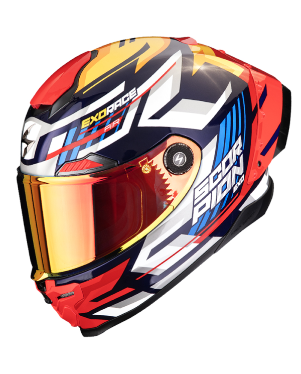 CASCO SCORPION EXO-RACE AIR KOBRA BLUE/YELLOW/RED