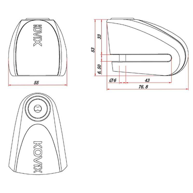 ANTIRROBO KOVIX KDS6 CON ALARMA NARANJA FLUOR
