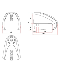 ANTIRROBO KOVIX KDS6 CON ALARMA NARANJA FLUOR