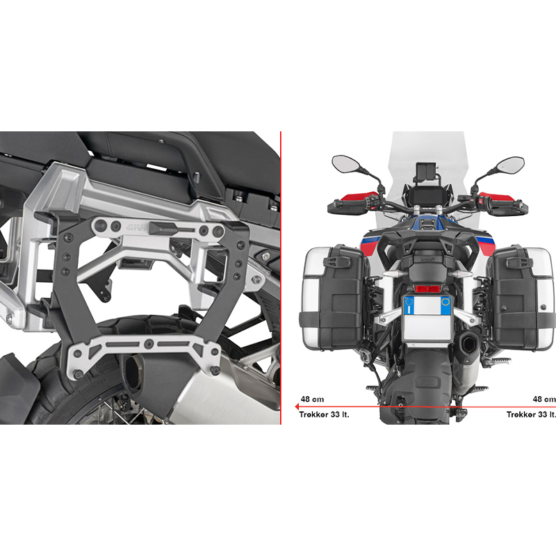 KIT DE ADAPTACION MALETAS LATERALES GIVI PL5146 PARA SOPORTES BMW ORIGINAL