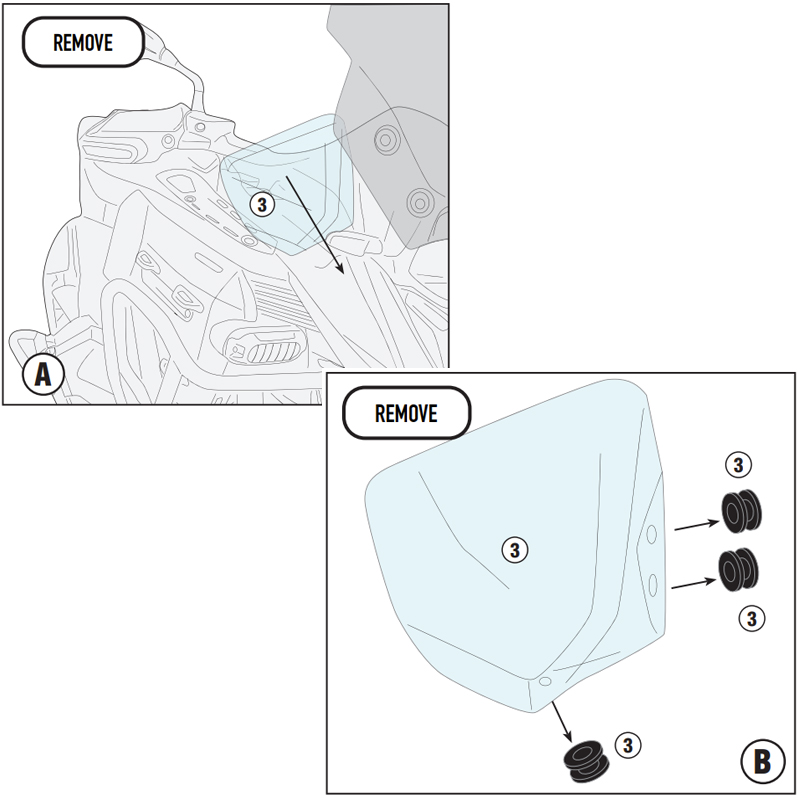 JUEGO DE DEFLECTORES PARAMANOS GIVI DF5146 BMW R 1300 GS ADVENTURE