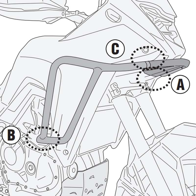 DEFENSAS DE CARENADO GIVI TNH1201 HONDA XL 750 TRANSALP DEFENSAS DE CARENADO GIVI TNH1201 HONDA XL 750 TRANSALP