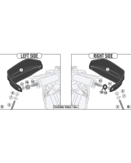 KIT DE PROTECTORES DE MANOS GIVI HP1201B HONDA XL 750 TRANSALP/CB 750 HORNET KIT DE PROTECTORES DE MANOS GIVI HP1201B HONDA XL 750 TRANSALP/CB 750 HORNET