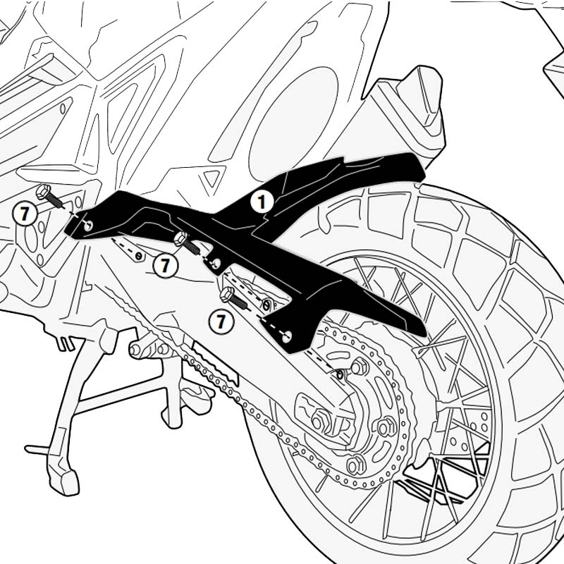 GUARDABARROS TRASERO GIVI MG1156 HONDA X-ADV 750/FORZA 750 GUARDABARROS TRASERO GIVI MG1156 HONDA X-ADV 750/FORZA 750