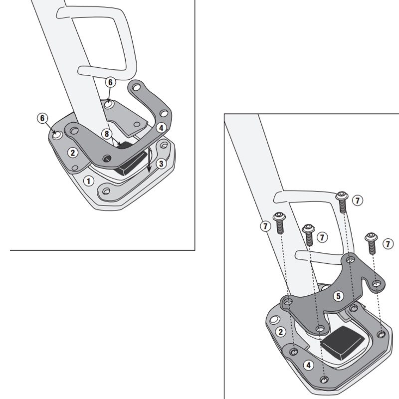 EXTENSIÓN CABALLETE LATERAL GIVI ES1186 HONDA X-ADV 750/FORZA 750