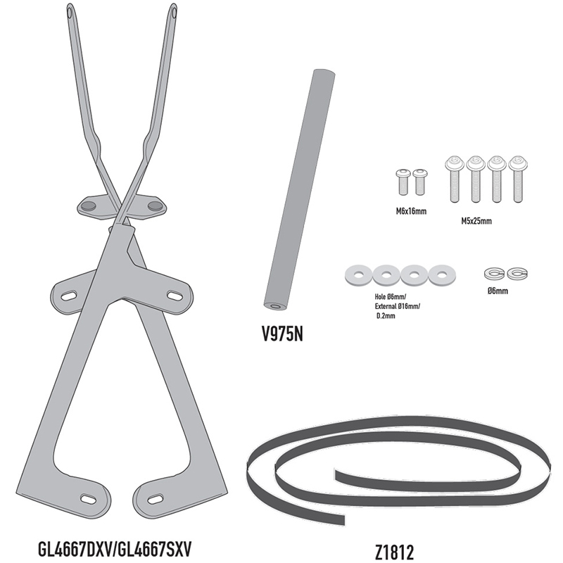 SOPORTE PORTA DISPOSITIVOS GPS/SMARTPHONE GIVI FB1186 HONDA FORZA 750