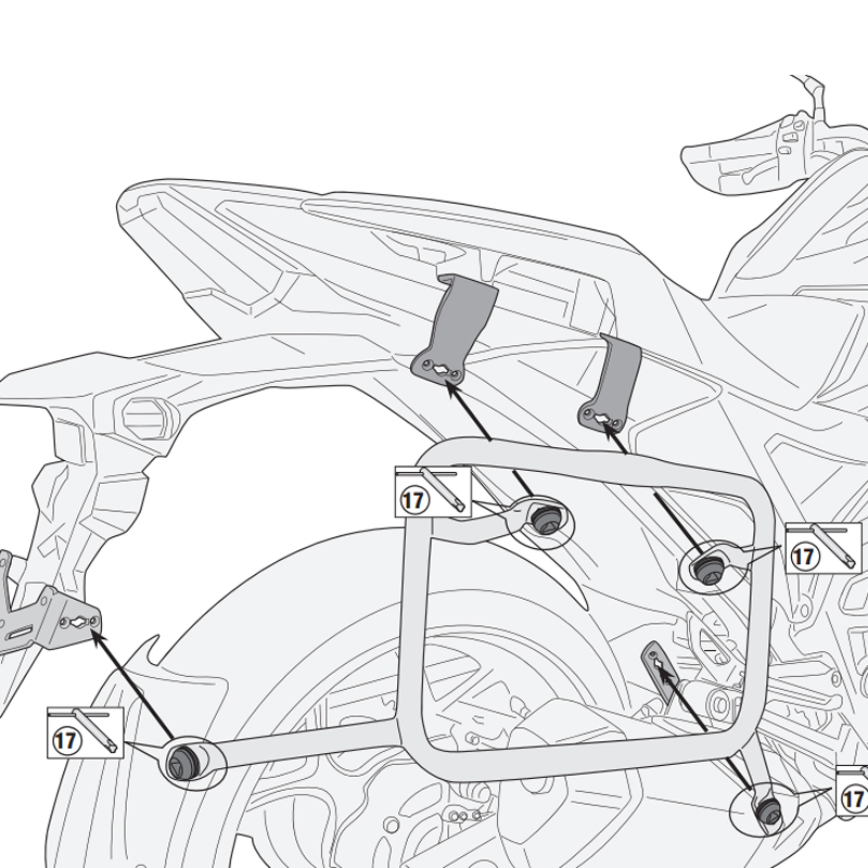 KIT DE FIJACION MALETAS LATERALES GIV PLO1192MK HONDA NC750X