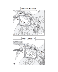 KIT DE FIJACION MALETAS LATERALES GIVI PLO1171CAM HONDA NX500/CB500