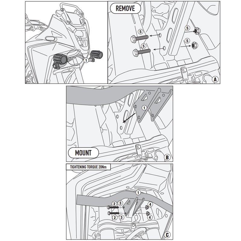 SOPORTE DE FAROS ADICIONALES GIVI LS1203 HONDA NX5