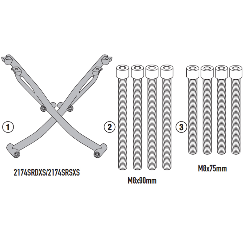 KIT DE FIJACIÓN POSTERIOR GIVI SR2174 YAMAHA TENERE 700