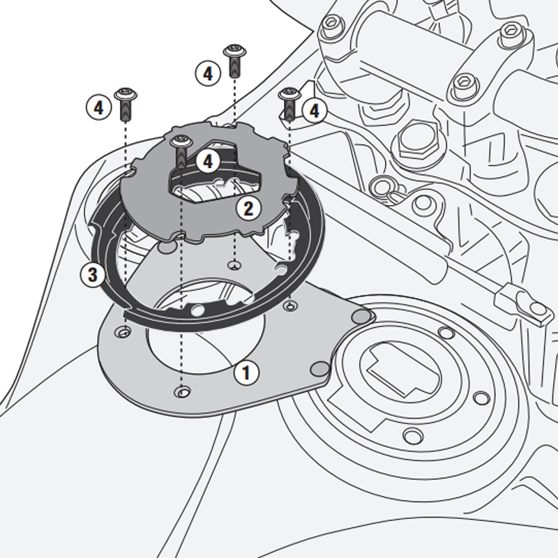 ADAPTADOR GIVI PARA BOLSAS TANKLOCK BF75