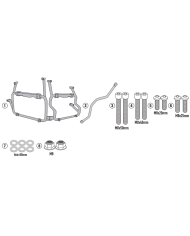 KIT DE FIJACION MALETAS LATERALES GIVI PLOS9651CAM KOVE 800 X-PRO