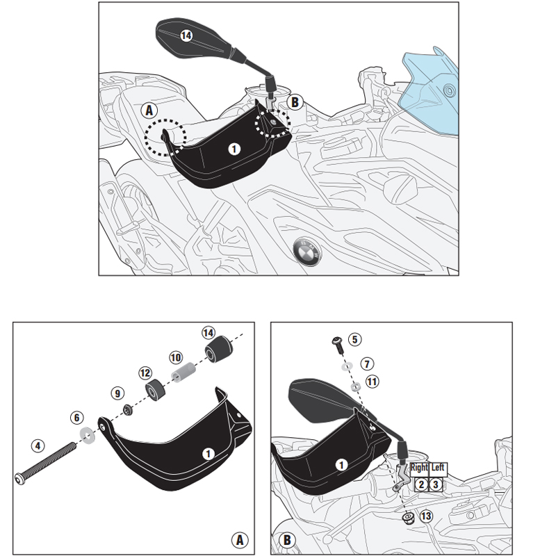 KIT DE PROTECTORES DE MANOS GIVI HP9651B KOVE 800 X-PRO KIT DE PROTECTORES DE MANOS GIVI HP9651B KOVE 800 X-PRO