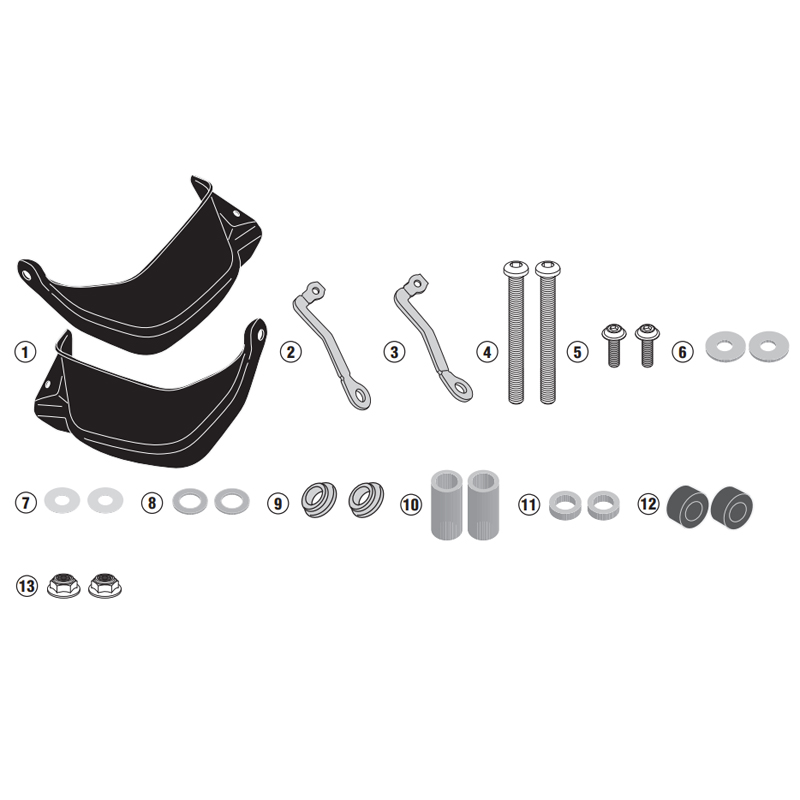 KIT DE PROTECTORES DE MANOS GIVI HP9651B KOVE 800 X-PRO KIT DE PROTECTORES DE MANOS GIVI HP9651B KOVE 800 X-PRO