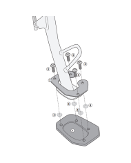 EXTENSIÓN CABALLETE LATERAL GIVI ES9260 VOGE 900DSX | Ampliaciones caballete lateral de moto | %brands%
