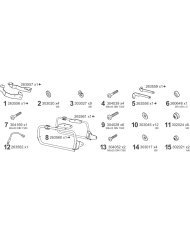 KIT DE FIJACION MALETAS LATERALES SHAD 4P W0RG154P BMW R1300 GS ADVENTURE