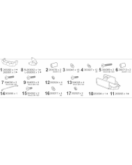 KIT DE FIJACION MALETAS LATERALES SHAD 4P C0MT814P CFMOTO 800 MT