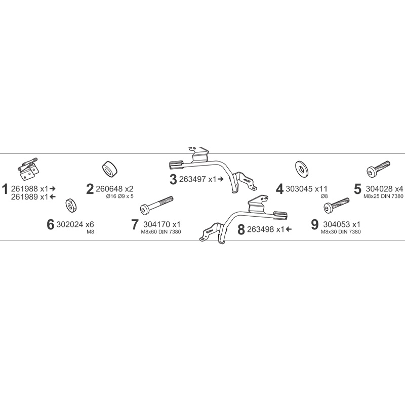 KIT DE FIJACION MALETAS LATERALES SHAD 3P H0NX54IF HONDA NX500/CB500X