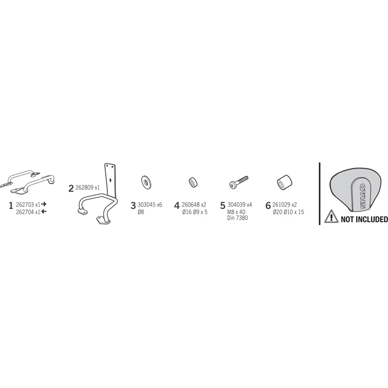 KIT DE FIJACION RESPALDO PARA PASAJERO SHAD H0XD71RV HONDA X-ADV 750/FORZA 750