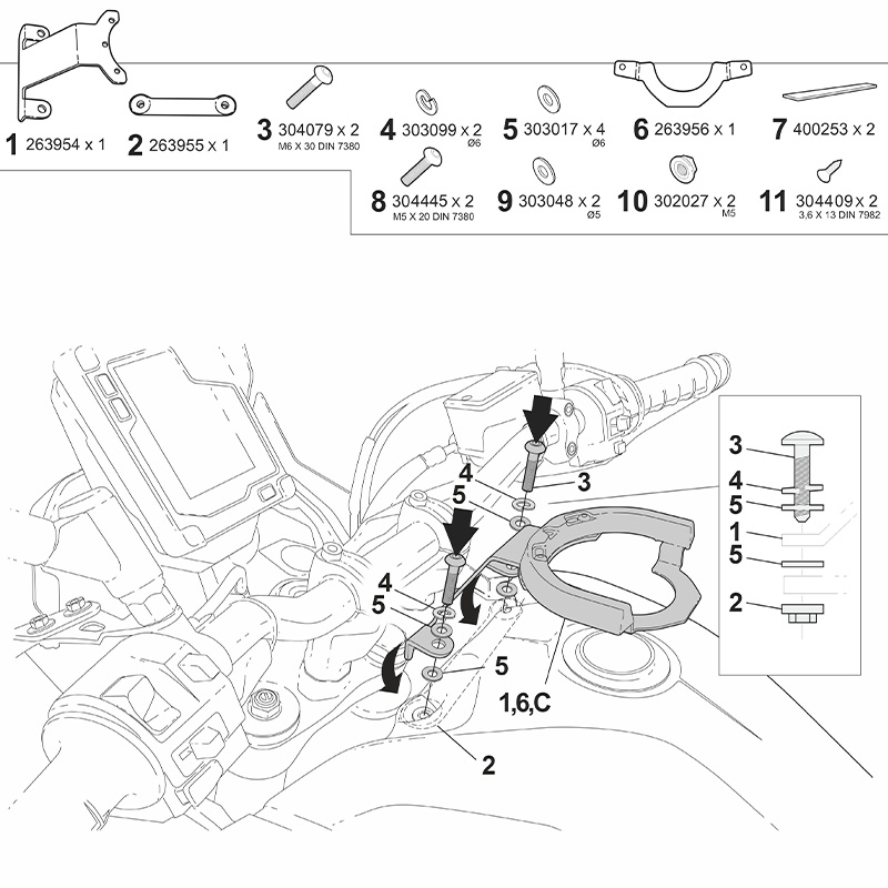 FIJACION BOLSA DE DEPOSITO SHAD CLICK SYSTEM Y014CS YAMAHA TENERE 700