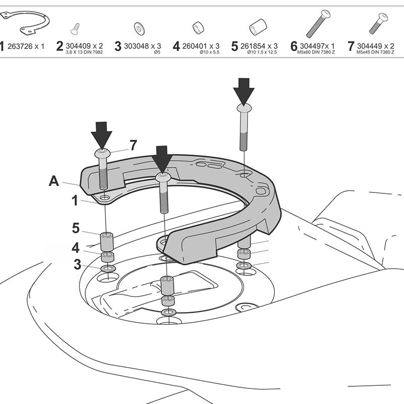 FIJACION BOLSA DE DEPOSITO SHAD CLICK SYSTEM Y016CS YAMAHA