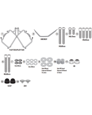KIT DE FIJACION MALETAS LATERALES GIVI PL8717 BENELLI TRK 702/QJMOTOR SRT 700 SX | Fijaciones Maletas de moto | %brands%
