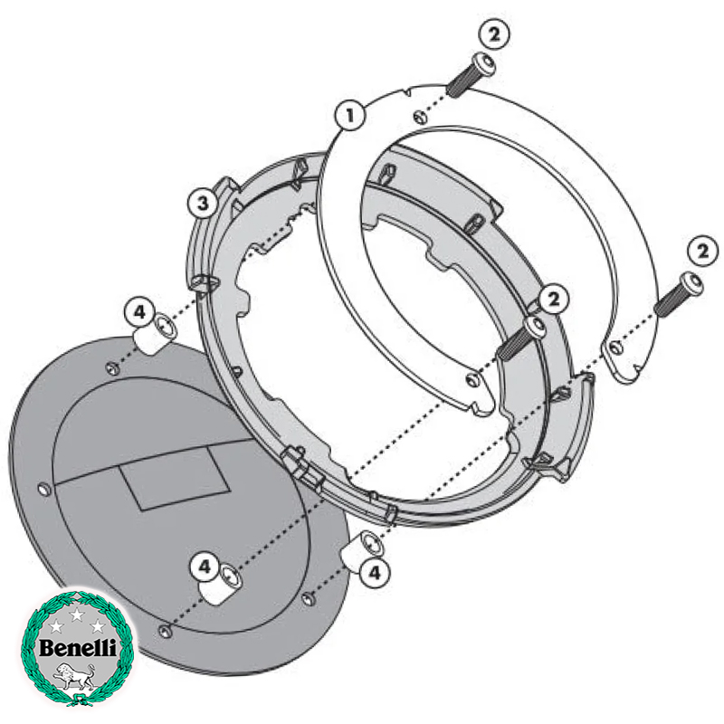 ADAPTADOR GIVI PARA BOLSAS DE DEPOSITO TANKLOCK BF34