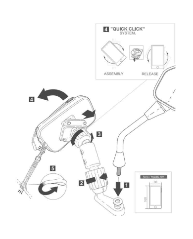 KIT SOPORTE UNIVERSAL SHAD SG62 160 X 80 MM X0SG62