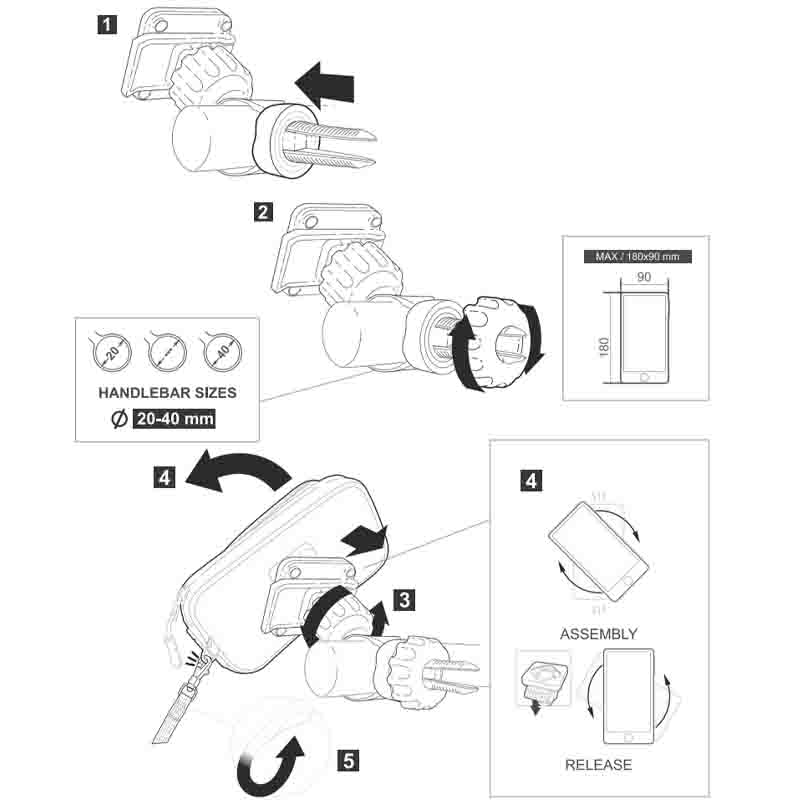 KIT SOPORTE UNIVERSAL SHAD SG76H 180 X 90 MM X0SG7