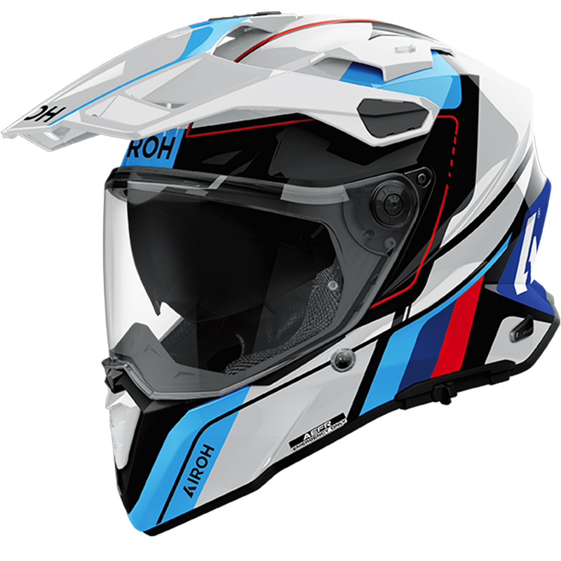 CASCO AIROH COMMANDER 2 SKIP WHITE/RED GLOSS