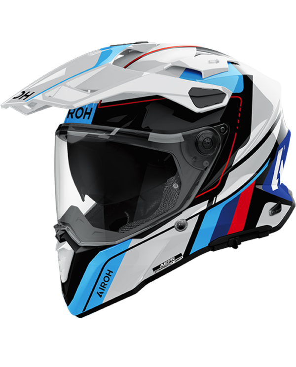 CASCO AIROH COMMANDER 2 SKIP WHITE/RED GLOSS