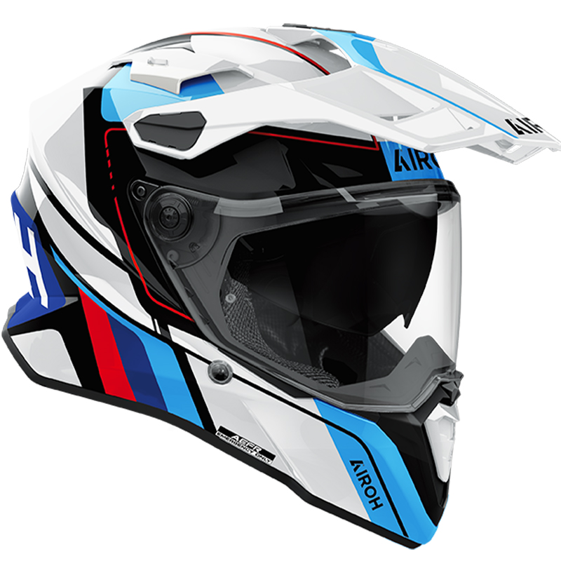 CASCO AIROH COMMANDER 2 SKIP WHITE/RED GLOSS