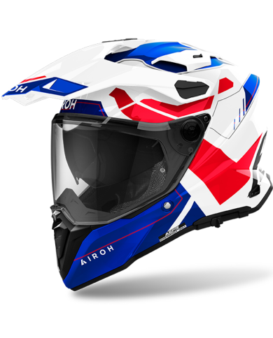 CASCO AIROH COMMANDER 2 REVEAL BLUE/RED GLOSS