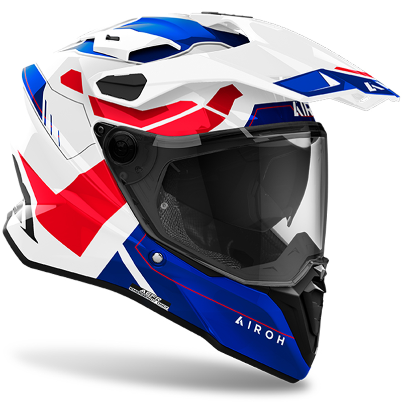 CASCO AIROH COMMANDER 2 REVEAL BLUE/RED GLOSS