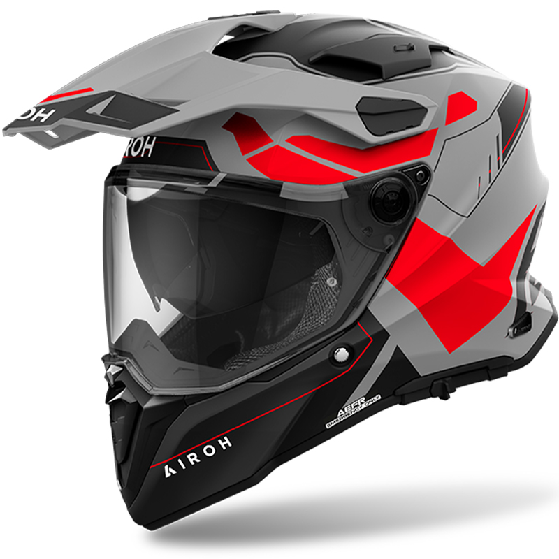 CASCO AIROH COMMANDER 2 REVEAL RED FLUO MATT